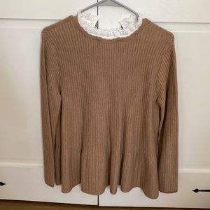 NWT sezane peplum flowy sweater